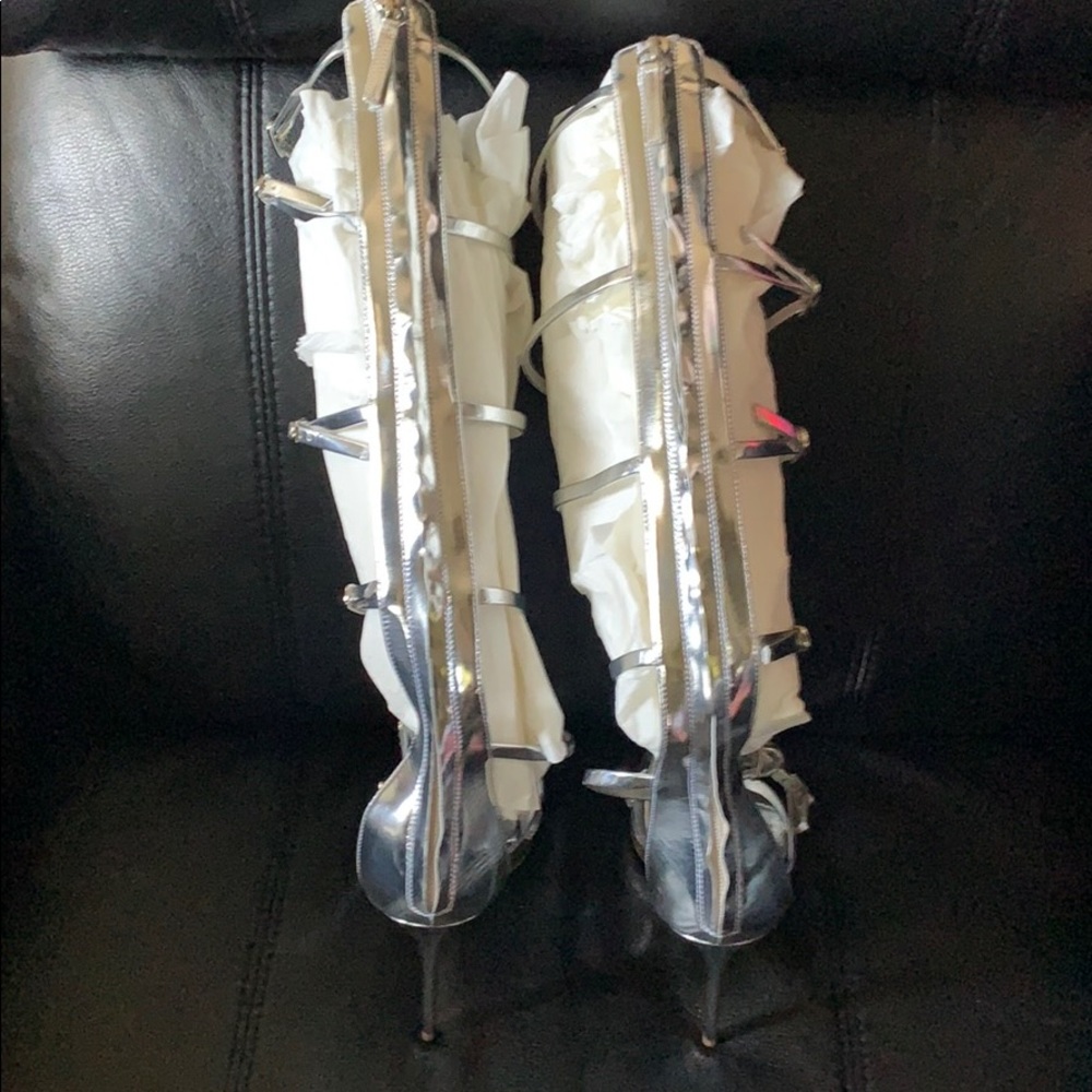 Giuseppe Zanotti Silver Strappy Heels - Picture 3 of 5